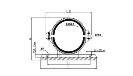 GJ型管道管夹橡胶减震器结构图